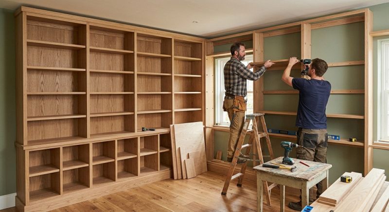 Built In Bookshelves Installation in Winston Salem, NC