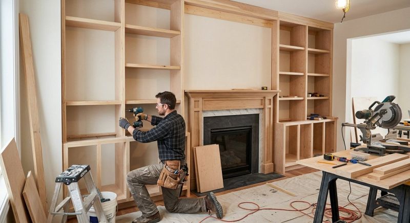 Fireplace Shelves Installation in Woodbridge, VA