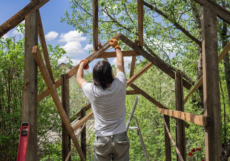 Pergola Construction in Spring