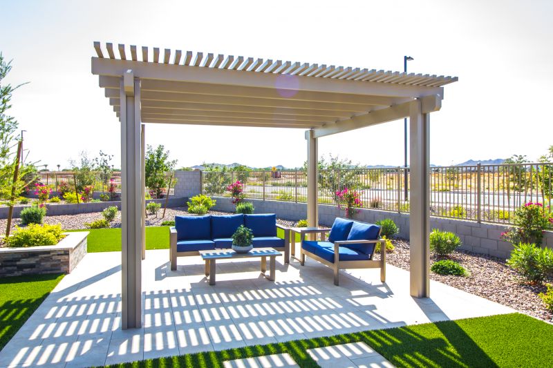 Finished Pergola with Seating Area