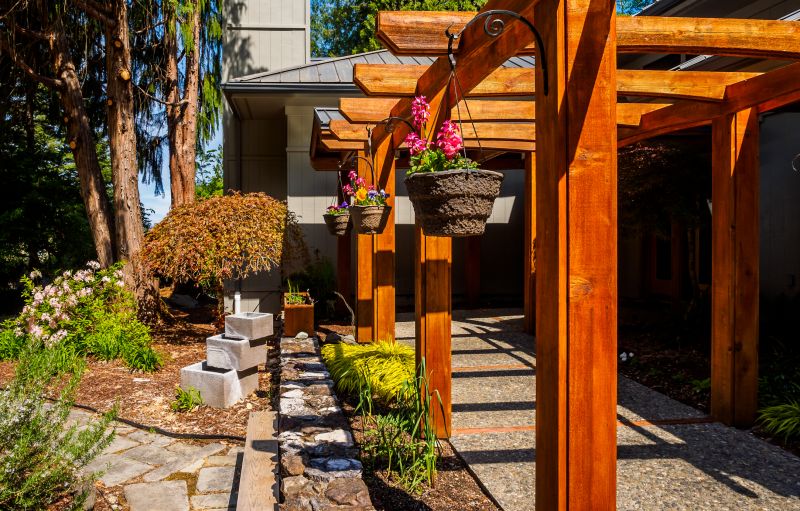 Pergola with Climbing Plants